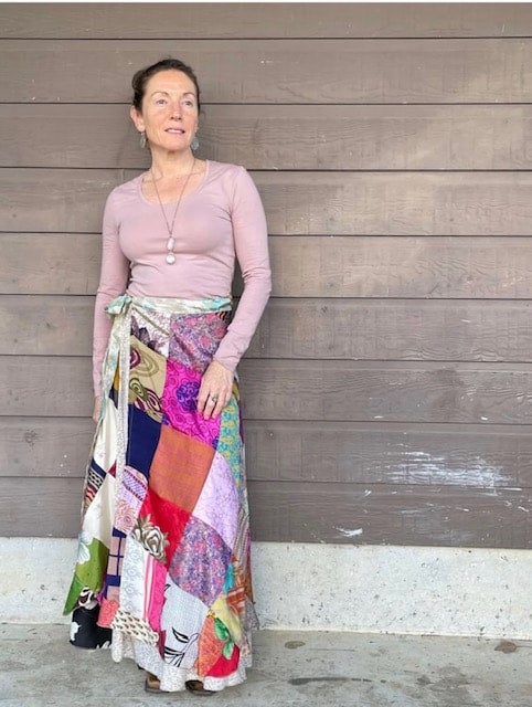 Patch Work Bohemian Skirts Quilt Madeleine Regular Patchwork Sari